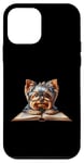 Coque pour iPhone 12 mini Rat de bibliothèque Yorkshire Terrier en train de lire un livre