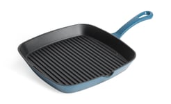 Habitat Cast Iron Griddle Pan - Blue