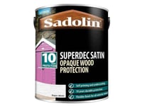 Sadolin Superdec Opaque Wood Protection Super White Satin 5 Litre SAD5028827