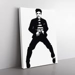 Elvis Presley The Jailhouse Rock No.2 Modern Canvas Wall Art Print Ready to Hang, Framed Picture for Living Room Bedroom Home Office Décor, 76x50 cm (30x20 Inch)