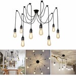 Forehill - Suspension Luminaire Induistrielle, Multiple Vintage Rétro Lustre Araignée Plafonnier Eclairage Pendentif Longueur Ajustable pour Salon