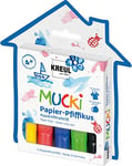 KREUL 27155 Mucki stylos à peinture aquarelle pour enfants, 2-5 mm, en Jaune, Rouge, Bleu, Vert et Noir, Lot de 5 - version allemande