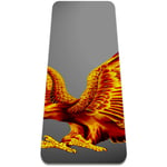 BestIdeas Yoga Mat Golden Eagle Spread Wings for Yoga, Pilates, Floor Exercise Men Women Girls Boys Children Beginner Non-slip Design