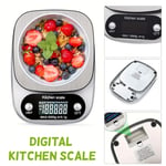 3kg Digital Kitchen Scales Stainless Steel Electronic LCD Cooking Weighing Food