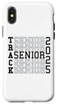 Coque pour iPhone X/XS Track Senior Night Track Senior 2025 Graduation 58