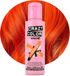 Crazy Color Vibrant Orange Semi-Permanent Hair Dye. Highly Pigmented 