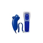 Wii Mote Motion Plus + Nunchuk Kompatibel med Nintendo Wii / Wii U Mörkblå