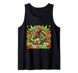 Peace Love and Gobble Power Thanksgiving Reggae Rasta Turkey Tank Top