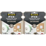 Ruban de fixation pour intérieur Scotch-Fix 4496G-1950-P, 19mmx5m, 1 rouleau/paquet (L'emballage peut varier) (Lot de 2)