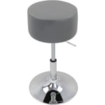 WOLTU Tabouret de Bar Réglable en Hauteur Tabouret de cuisine en Similicuir Capacité de Charge 100 kg, Gris