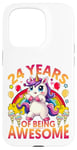 iPhone 15 Pro 24 years of being awesome unicorn It's my 24th birthday Case