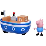 Peppa Pig Peppa's Adventures Petit bateau avec 1 figurine de 7,5 cm de George Pig inspirée du dessin animé, dès 3 ans