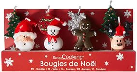 SCRAP COOKING Scrapcooking 5021 Noël Set de 8 Bougies Paraffine Multicolore 10,5 x 17 x 2,5 cm