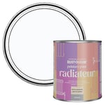 Rust-Oleum Peinture Blanche Résistante à la chaleur pour Radiateur, Finition Satinée - Glacier 750ml