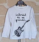 Tee Shirt manches longues blanc et neuf noir 2 ans marque Interdit De Me Gronder