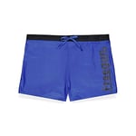 FREEGUN Maillot de Bain Garçon Séchage Rapide, Boxer de Bain Enfant, Plage et Piscine, Bleu, Noir, Taille 8/10 Ans