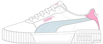 Puma Carina 2.0 Jr Sneaker, White-Dewdrop-Pink Lilac, 4.5 UK