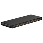 goobay 58483 HDMI Splitter 1 à 4 / Distributeur HDMI supporte des résolutions 4K @60Hz / 1x Signal d'entrée HDMI vers jusqu'à 4X Sorties HDMI comme téléviseur, Moniteur, vidéoprojecteur, PS5 et Xbox