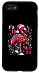 Coque pour iPhone SE (2020) / 7 / 8 Fa LaLa Mingo Flamingo Sapin de Noël Tropical Christmas Lights