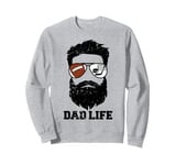 Football Hockey Dad Messy Hair Beard Football Hockey Dad Sweatshirt