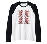 Valentines Day Gnome Graphic For Her And Him Cute Heart Raglan Baseball Tee