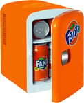 Coca Cola Fanta Mini Fridge for Bedrooms 4L Small Fridge 6 Can Table Top Fridge