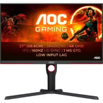 PC-skärm - AOC - U27G3X - 27" UHD 4K - IPS-panel - 160Hz - 1ms - Justerbar i höjdled - 2 HDMI 2 DP - Adaptive Sync - Svart