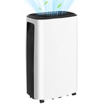 HOMCOM 16L/Day Dehumidifier for Home Damp, Mould, Laundry Drying, White