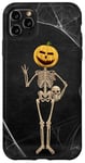 iPhone 11 Pro Max Spooky Halloween Skeleton Jack-O-Lantern Pumpkin Head Skull Case