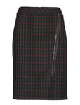 Gerry Weber Skirt Short Woven Fa Knälång Kjol Svart [Color: BLACK/RED/ORANGE CHECK ][Sex: Women ][Sizes: 38,40,42,44 ]