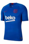 NIKE FC Barcelona Breathe Strike T-shirt Men's T-Shirt - Lyon Blue/Lyon Blue/Noble Red, X-Small