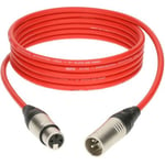 Cable Micro XLR 3M Rouge