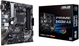 Prime B450M-A Ii Carte Mère Amd B450 Ryzen Am4 Micro Atx (M.2 Support, Hdmi/Dvi-D/D-Sub, Sata 6 Gbps, 1 Gb Ethernet, Usb 3.2 Gen 2 Type-A, Bios Flashback, Aura Sync Rgb)