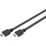 Digitus - Câble de raccordement hdmi Fiche mâle hdmi-a, Fiche mâle hdmi-a 1.00 m noir AK-330124-010-S 8K uhd, contacts do