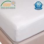 Tofern Protège Matelas 140 X 190 - 200 Coton Bouclette 100% Imperméable Respirant Forme Drap Housse Blanc