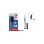 Inoxcrom Stylo Free Ink Bleu 0,7 mm en acier inoxydable, 3UDS.