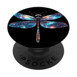 Libellule Cosmique Galaxy Astronomie Vêtement PopSockets PopGrip Adhésif