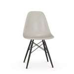 Eames Plastic Side Chair DSW, Färg Pebble, Underrede Black Maple