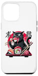 Coque pour iPhone 12 Pro Max Chat noir mangeant des sushis Anime drôle chat amateur de sushi