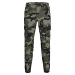 Jack & Jones Boys Cargo Pants Multi Pockets - Camouflage - Size 14Y