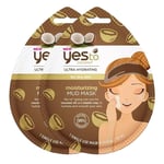 Yes To Coconut Ultra Hydrating Moisturising Kaolin Mud Single Use Mask 2 x 10ml