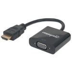 Manhattan HDMI to VGA Converter cable, 1080p, 30cm, Male to Female, Eq