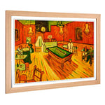 Big Box Art Framed Print of Vincent Van Gogh The Night Cafe Design | Wall Art Picture | Home Decor for Kitchen, Living Room, Bedroom, Hallway, Oak, A2 / 24.5x18 Inch / 62x45cm