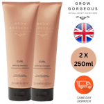 Grow Gorgeous Curl Hair Shampoo - Smooth, Hydrate & Define Curls - 2 X 250ml