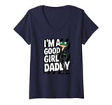 Womens Frog I'm A Good Girl Daddy Stuff Cute Frog Things V-Neck T-Shirt