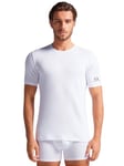 o-day Lot de 2 t-shirts pour homme en coton 100 % confort | douceur et respirabilité | T-shirt homme pour toutes les activités, 2 pièces blanches – col, XL