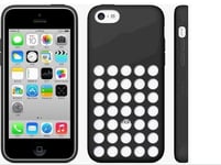 Genuine Official Apple iPhone 5c Dot Silicone Case Cover  Black