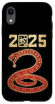 Coque pour iPhone XR Nouvelle année chinoise du serpent 2025 Zodiac lunaire