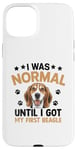 Coque pour iPhone 15 Plus J'étais normal jusqu'à ce que j'aie mon premier chien Beagle Beagles