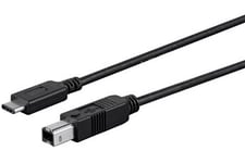 CABLE D'IMPRIMANTE USB-C VERS USB-B 1,8M NOIR